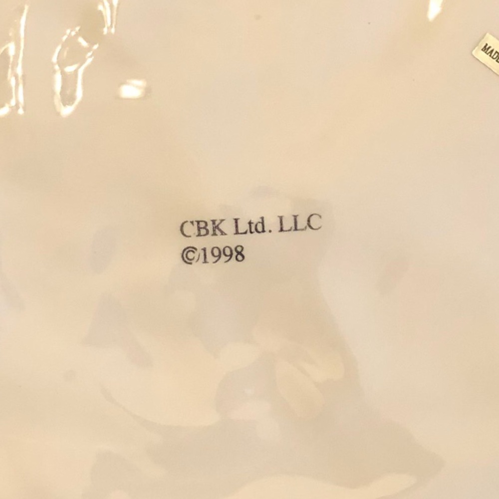 Vintage CBK Black Checked Rooster Plate - Picture 8 of 8
